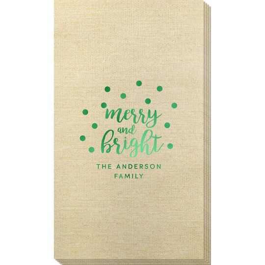 Confetti Dots Merry and Bright Bamboo Luxe Guest Towels